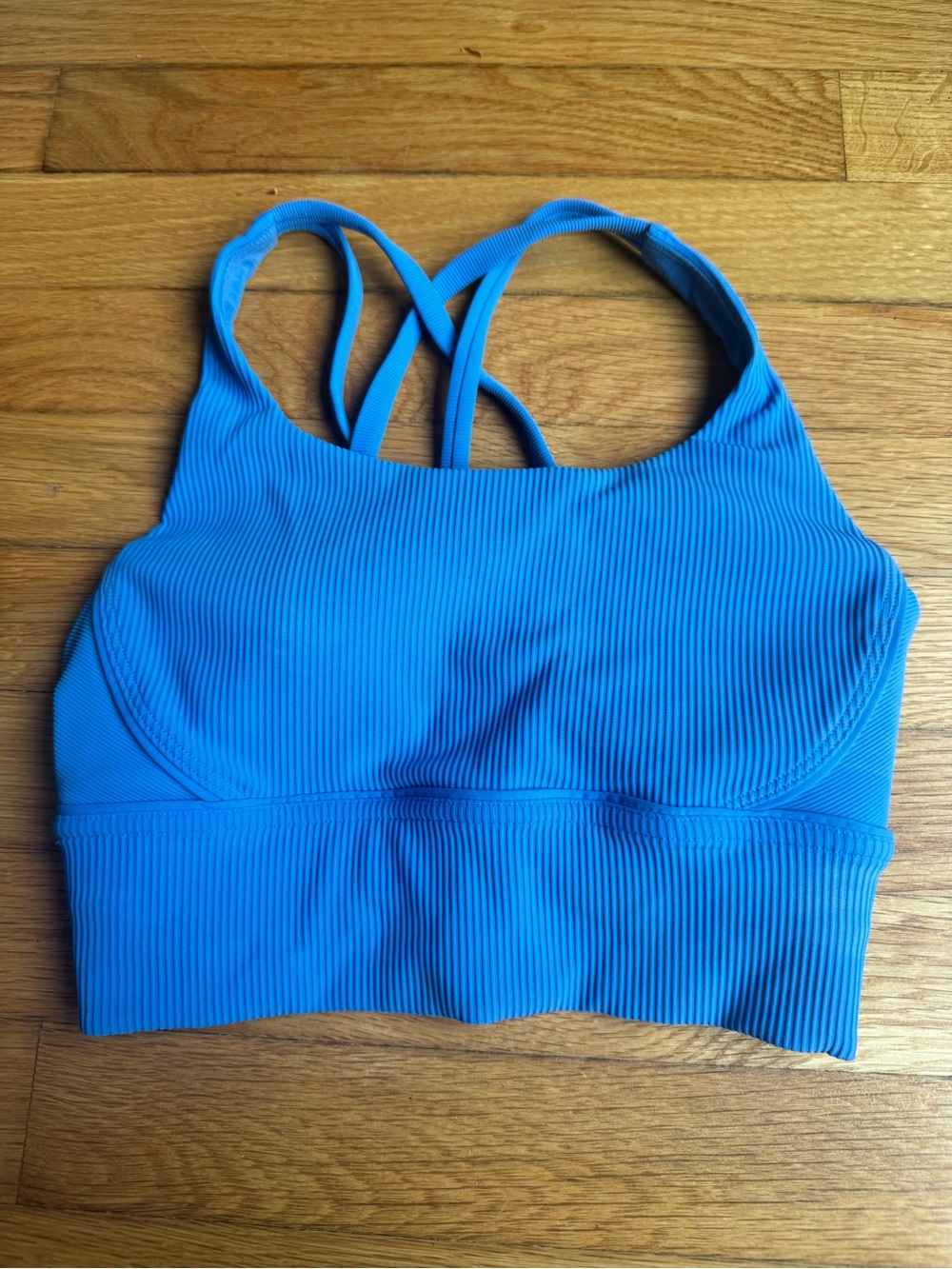 Lululemon Energy Bra, Ribbed, Long Line Size 4 BLUE NILE **like new**